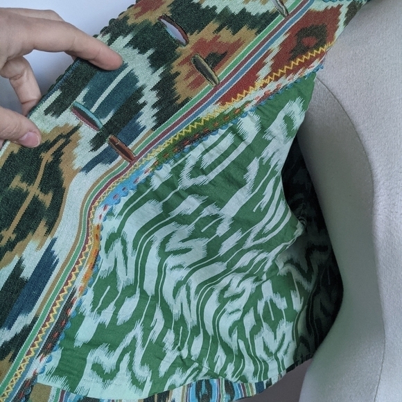 ANTHROPOLOGIE Taikonhu Debonair Cropped Ikat Blazer 10 - Picture 12 of 15